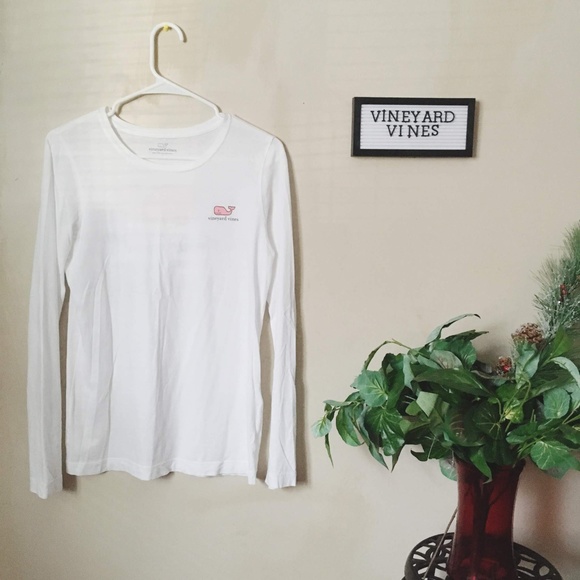 Vineyard Vines Tops - Vineyard Vines  NWOT Long Sleeve White Wale Tee S